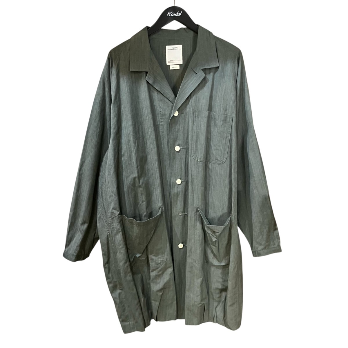 【中古】 VISVIM　 「LABORATORY COAT」 ウールコート 0122105013010 グリーン サイズ：2 【190326】（ビズビム）