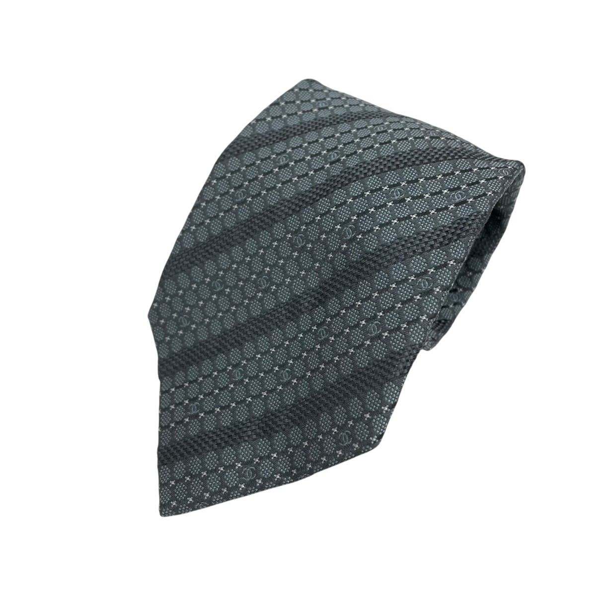 【中古】 CHANEL ネクタイ グレー 【190326】(シャネル)