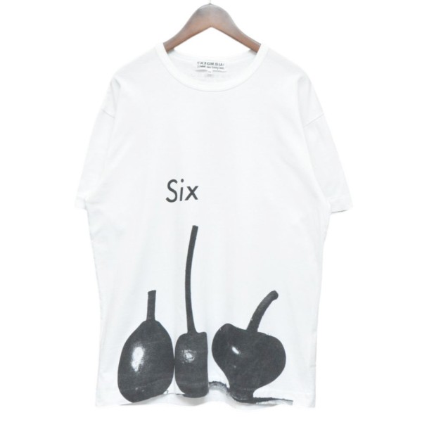 【中古】 COMME des GARCONS　 TRADING MUSEUM SIX　オーバーサイズプリントＴシャツ　LZ-T014 ホワイト サイズ：XXL 【180326】（コムデギャルソン）