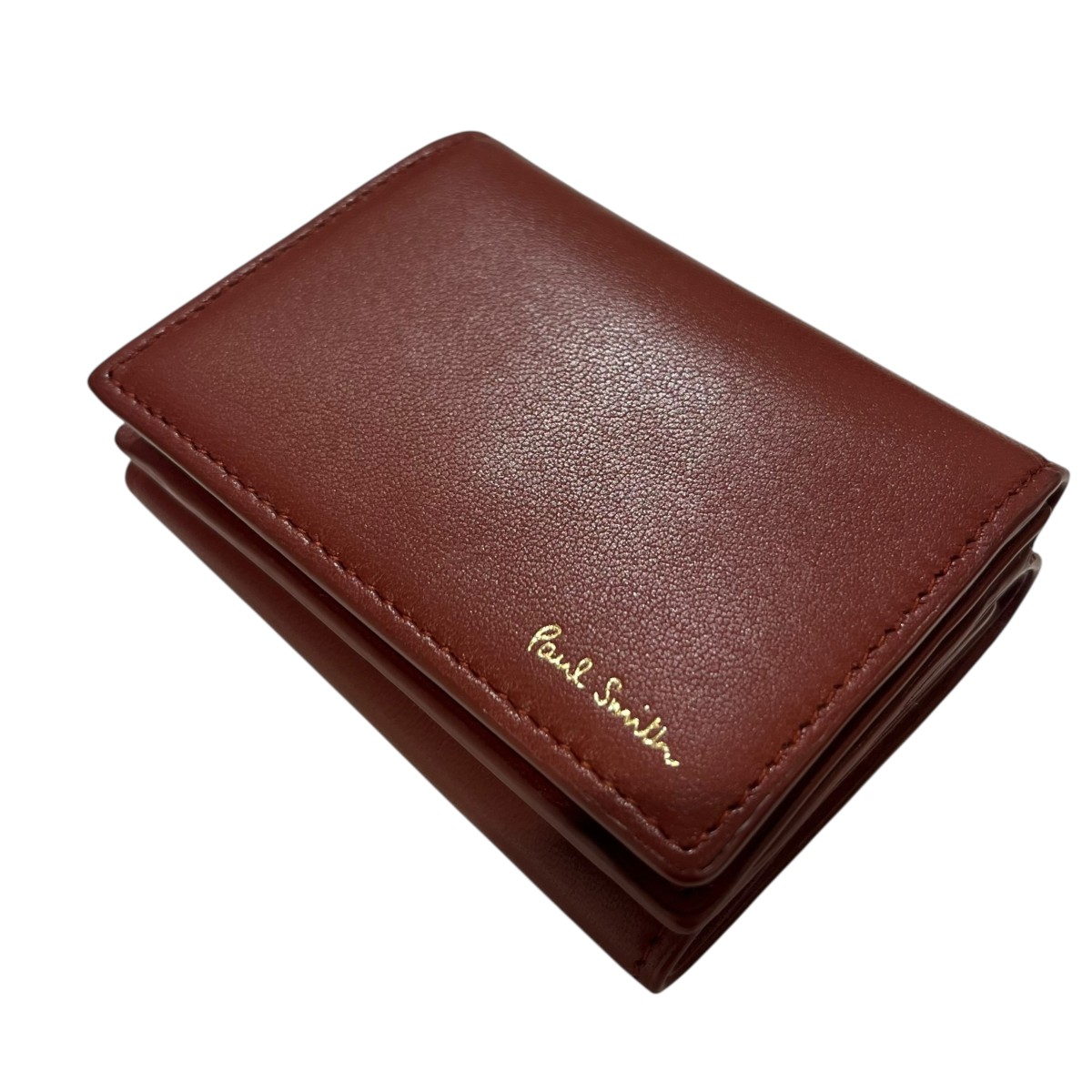【中古】Paul Smith 3つ折り紙入れ BPU082 バーガンディー 【180326】（極点スミス）