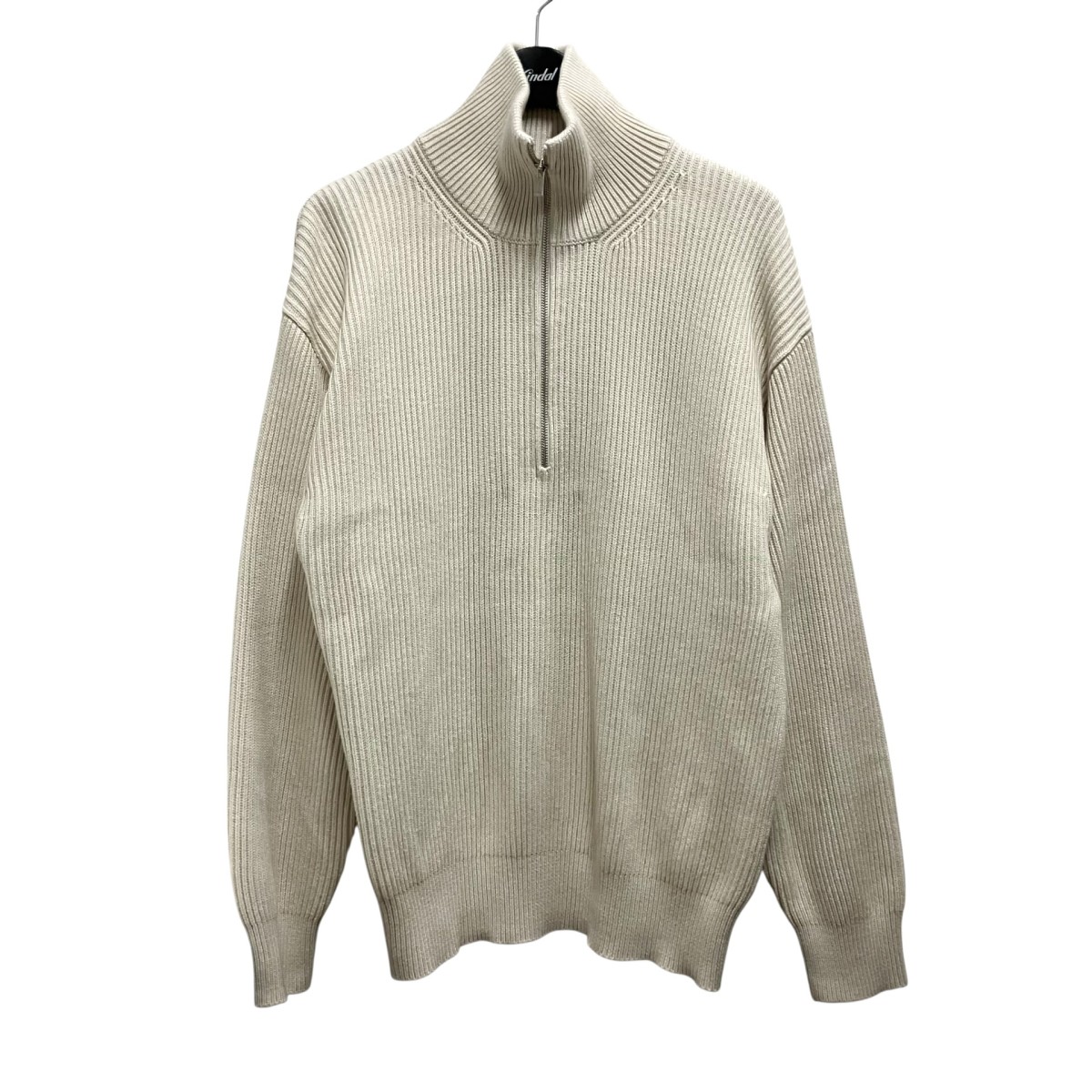 【中古】 GALERIE VIE　 コットンシルク ハーフジッププルオーバー 23 02 21 02503 アイボリー サイズ：F 【190326】（ギャルリーヴィー）