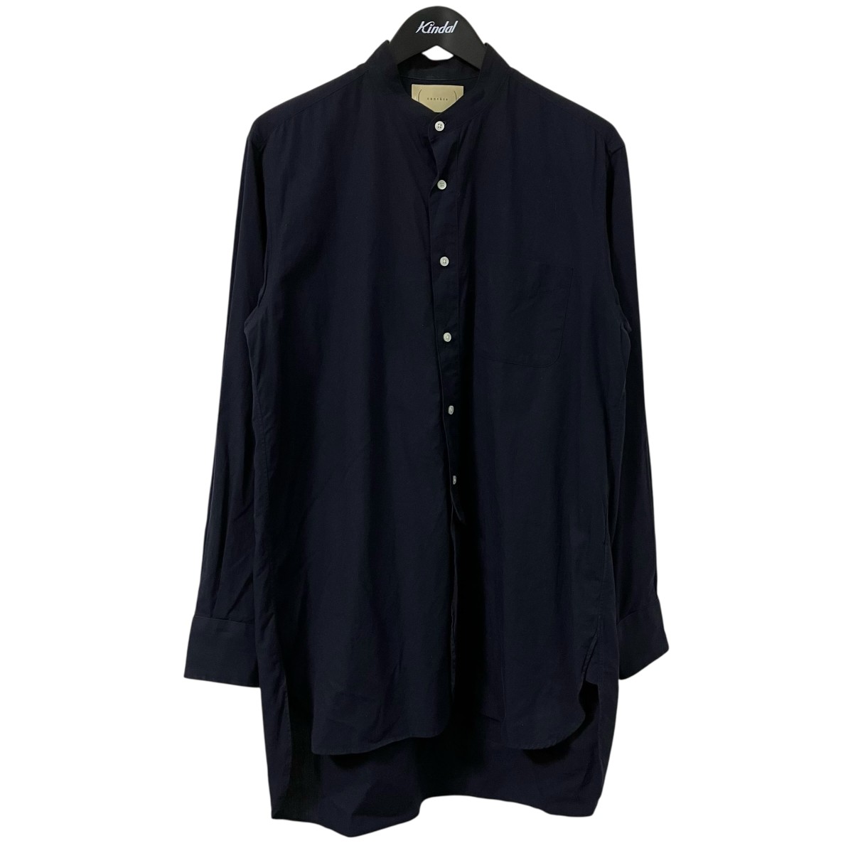 【中古】 cantate　 スタンドカラーシャツ 23SSCA0380 ネイビー サイズ：46 【190326】（カンタータ）