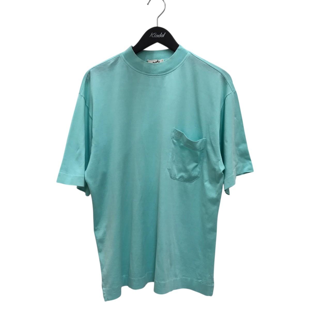 【中古】 HERMES　 ポケットTシャツ スカイブルー サイズ：M 【190326】（エルメス）