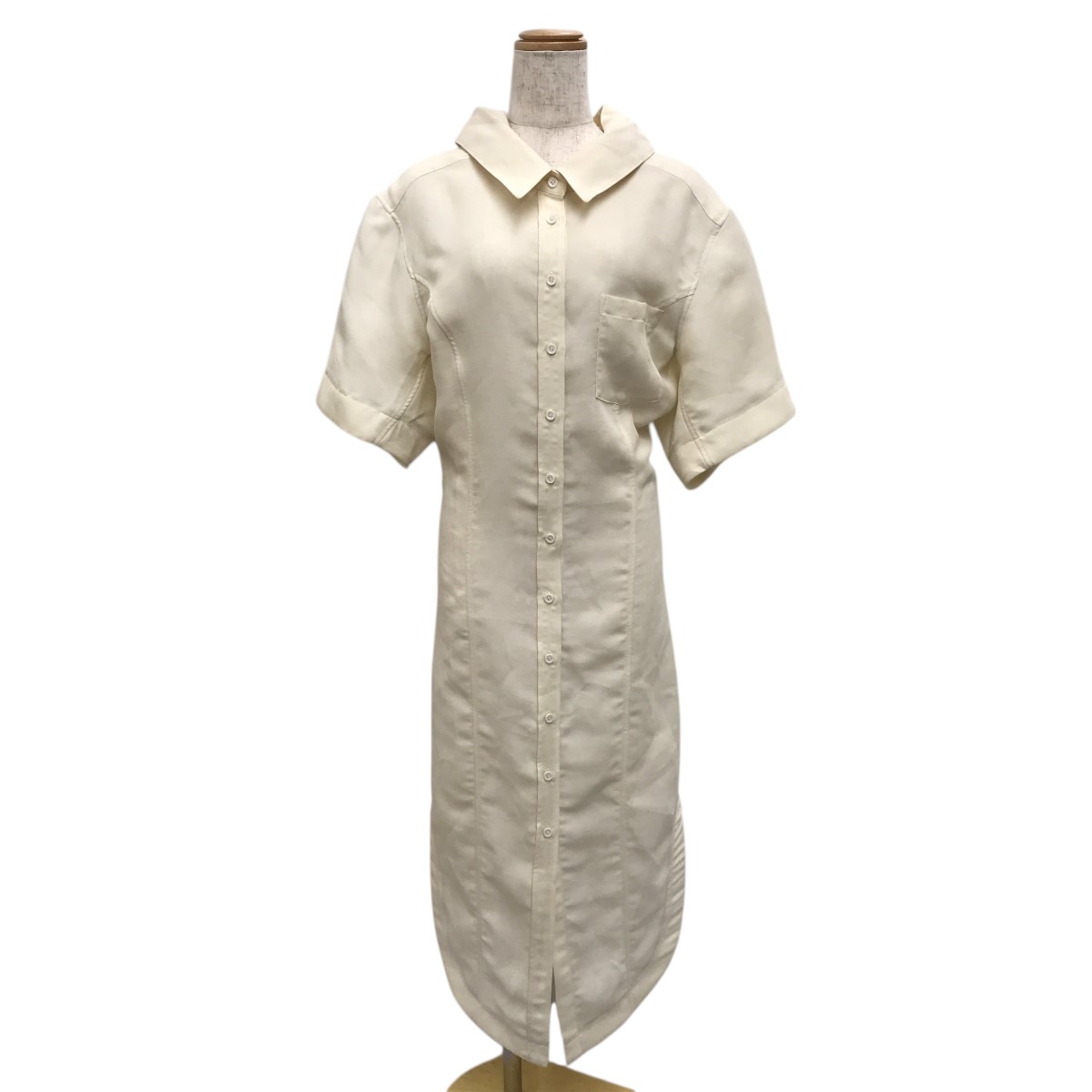 【中古】 AKIKO AOKI　 編み上げワンピース アイボリー 【190326】（アキコアオキ）