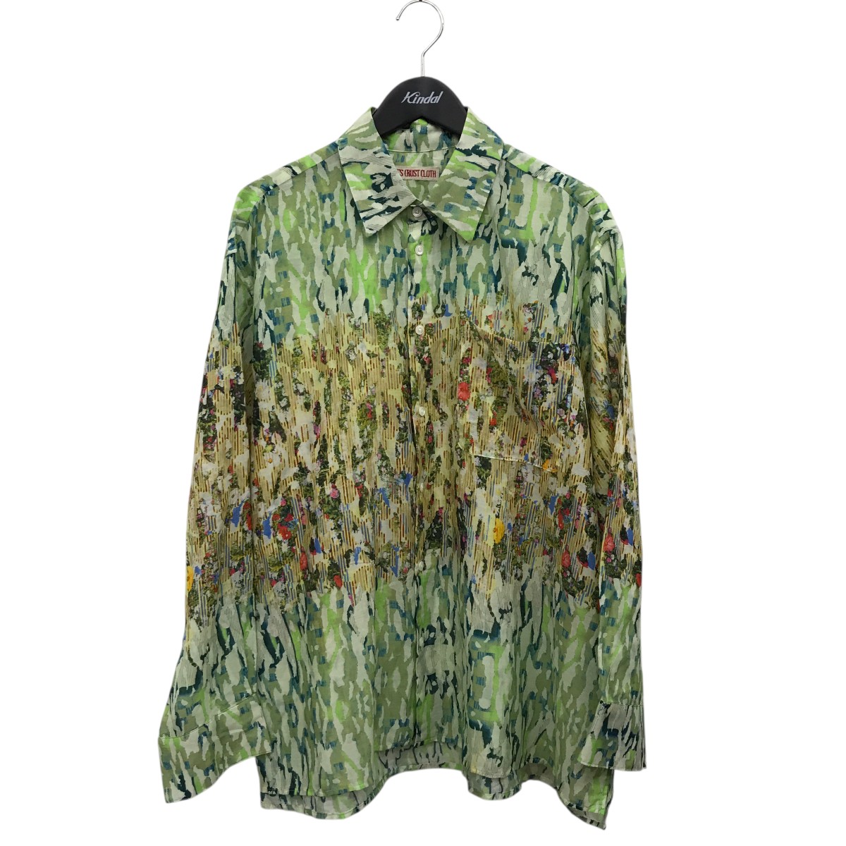 【中古】 IT’S CRUST CLOTH　 ICC L S SHIRTS #MIX type：H 長袖シャツ ICC-002 グリーン サイズ：ONE 【190326】（イッツ クラスト クロス）