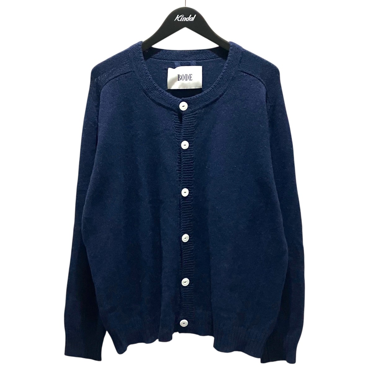 【中古】 BODE　 アルパカ混カーディガン ネイビー サイズ：M/L 【190326】（ボーディ）