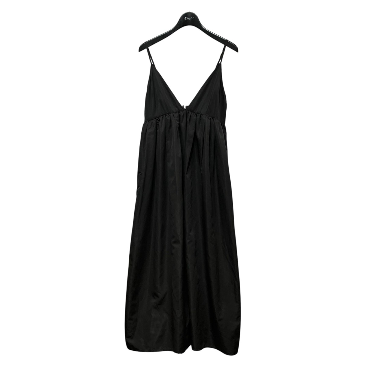 【中古】 SLOBE IENA　 23AW タフタ ギャザーキャミワンピース 23040912411040 ブラック サイズ：36 【190326】（スローブイエナ）
