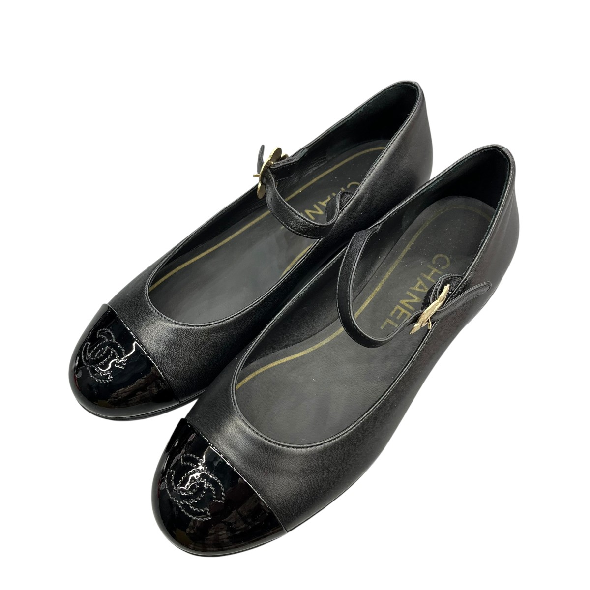【中古】\u003cBR\u003eCHANEL\u003cBR\u003eMary Janes パンプス G39582 Y56212 黒いこと 大きさ：36\u003cBR\u003e【通貨価値思いなおす】