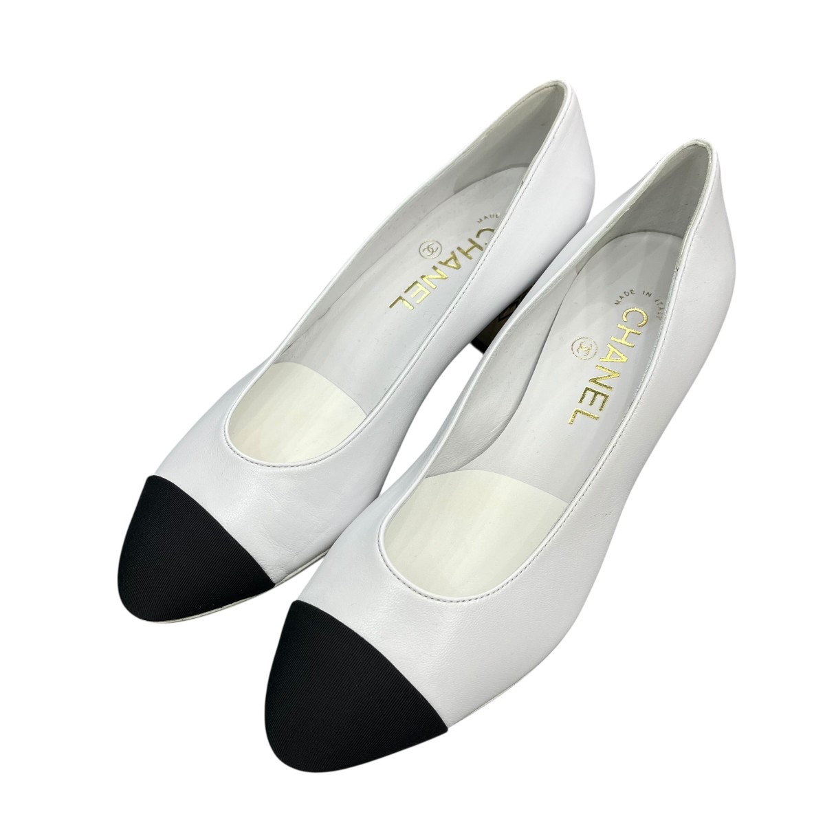 【中古】 CHANEL　 ヒールパンプス G34906 ホワイト サイズ：361/2 【190326】（シャネル）