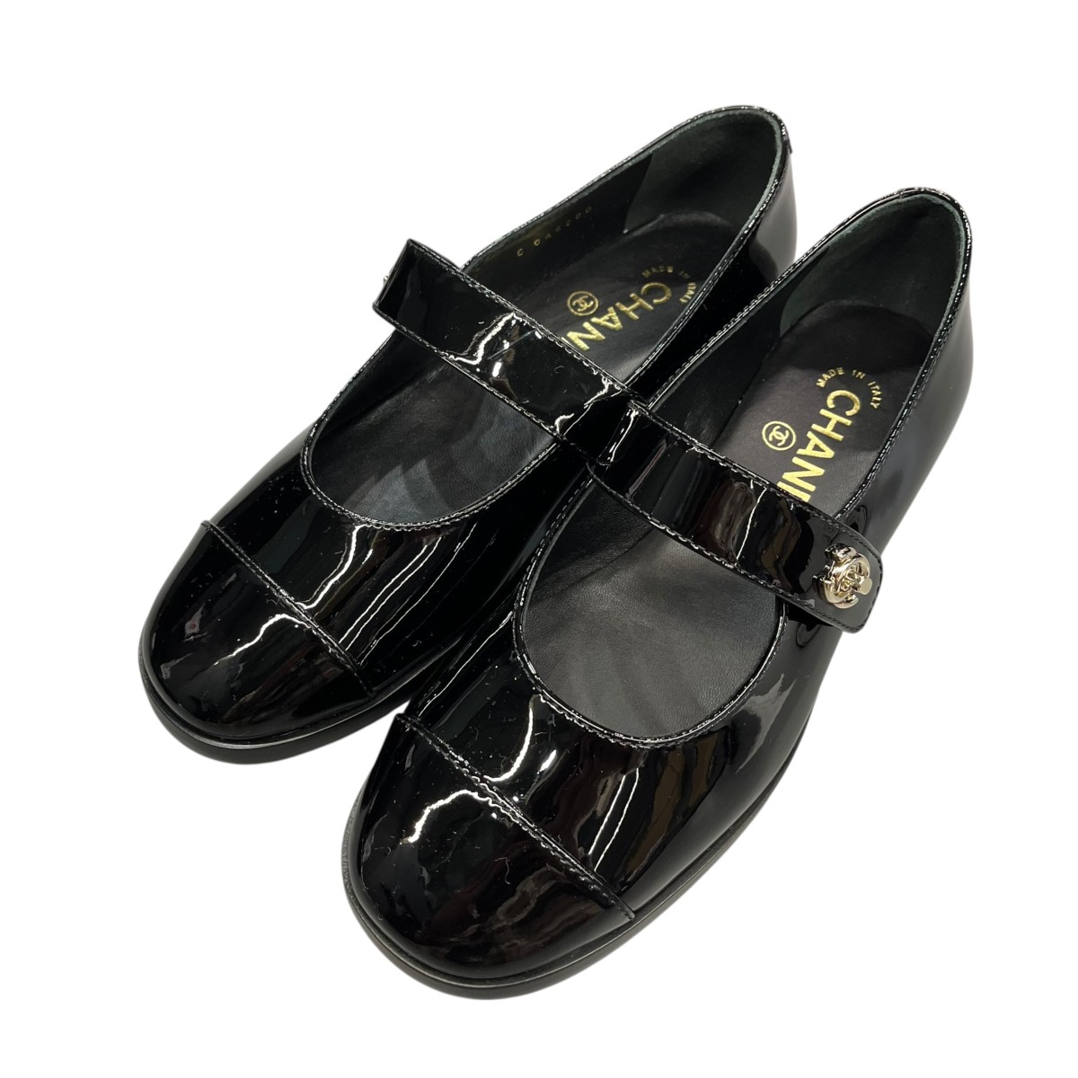 【中古】\u003cBR\u003eCHANEL\u003cBR\u003eストラップシューズ G45280 B14453 黒いこと 大きさ：36\u003cBR\u003e【通貨価値思いなおす】