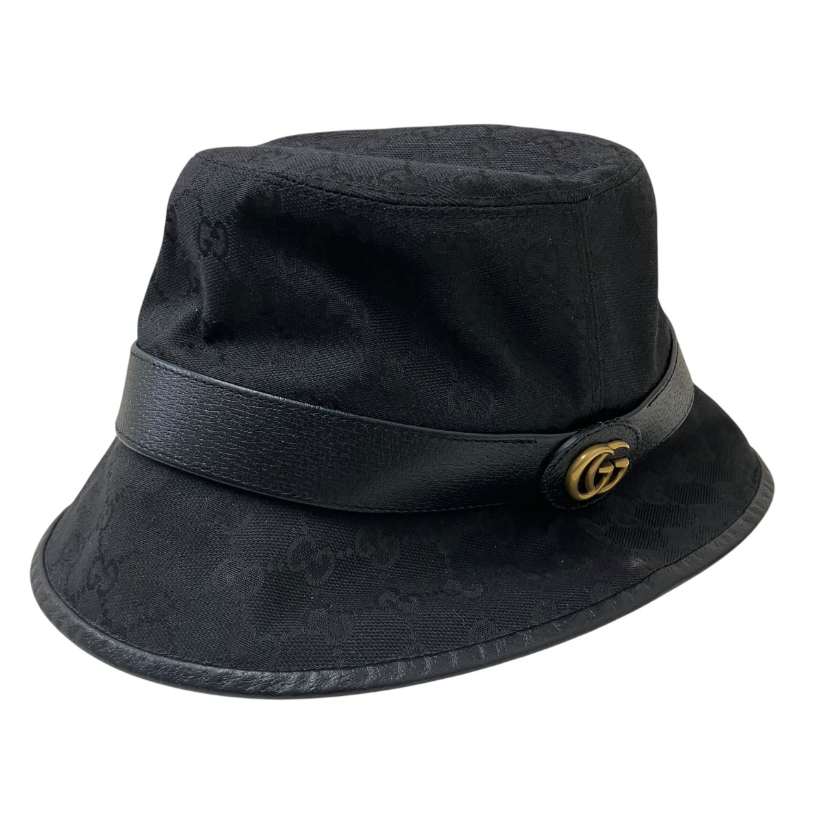 【中古】 GUCCI　 GGキャンバス バケットハット ブラック サイズ：L 【200326】（グッチ）