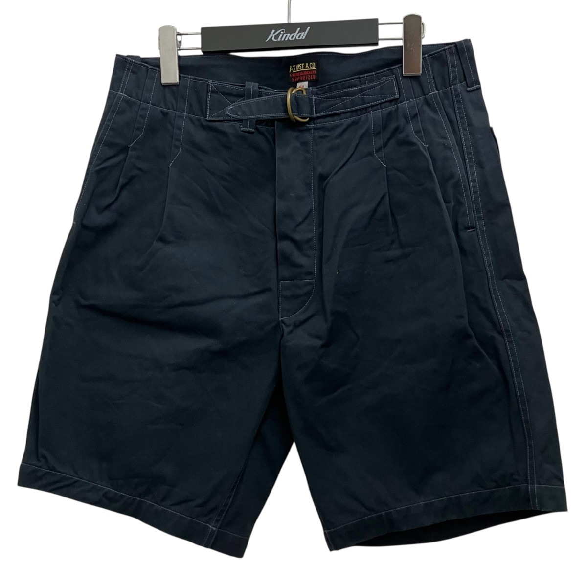 【中古】 ATLAST ＆ CO　 リングベルトショーツ ネイビー サイズ：34 【190326】（アットラスト）