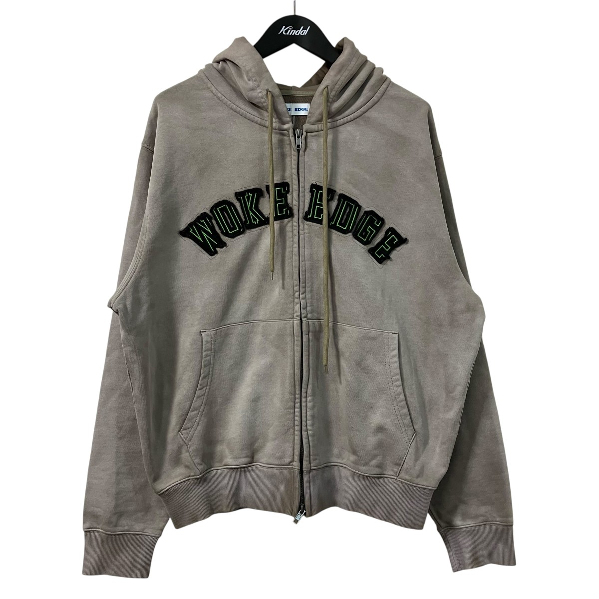 【中古】WOKE EDGE ジップアップパーカー ベージュ 大きさ：L 【070426】（ウォーク外辺部）