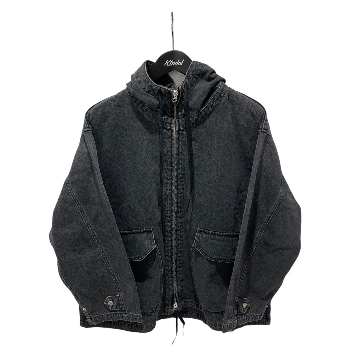 【中古】Johnbullデニムジップアップパーカー jl254l09 ブラック サイズ：M【価格見直し】｜ブランド古着のカインドオル