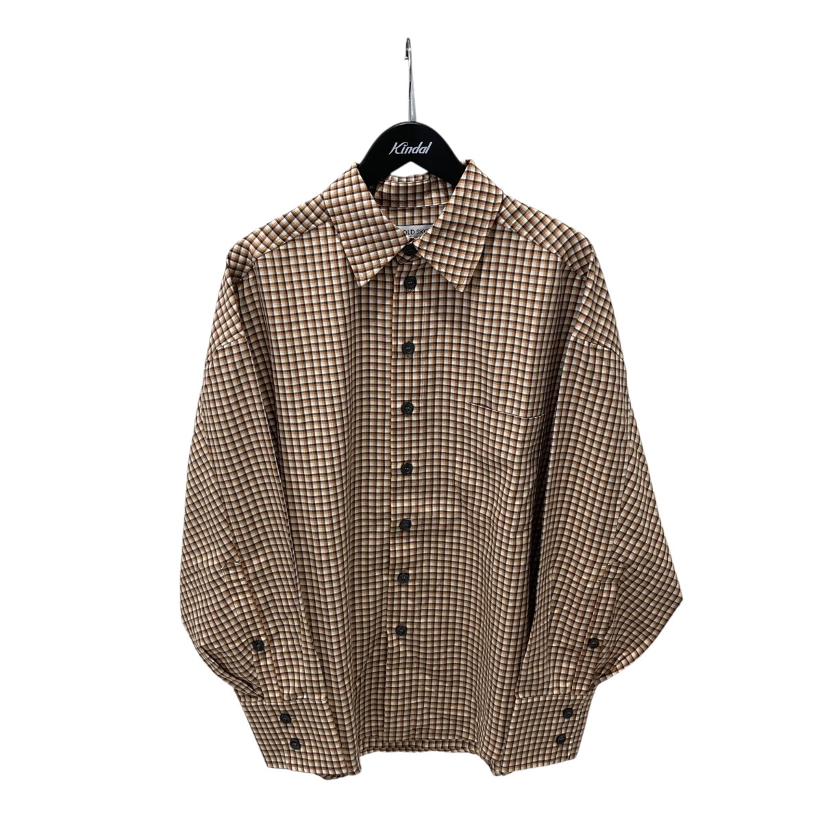 【中古】 ROLD SKOV　 BAT FIT SHIRT CHECK BROWN チェックシャツ ブラウン サイズ：M 【200326】（ロードスコフ）