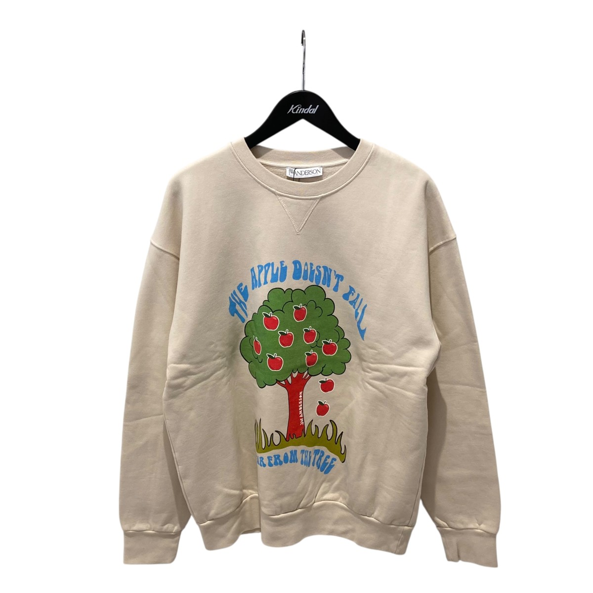 【中古】 J．W．ANDERSON　 APPLE TREE SWEATSHIRT プリント クルーネックスウェット 596-80039005 ベージュ サイズ：M 【200326】（ジョナサンウィリアムアンダーソン）