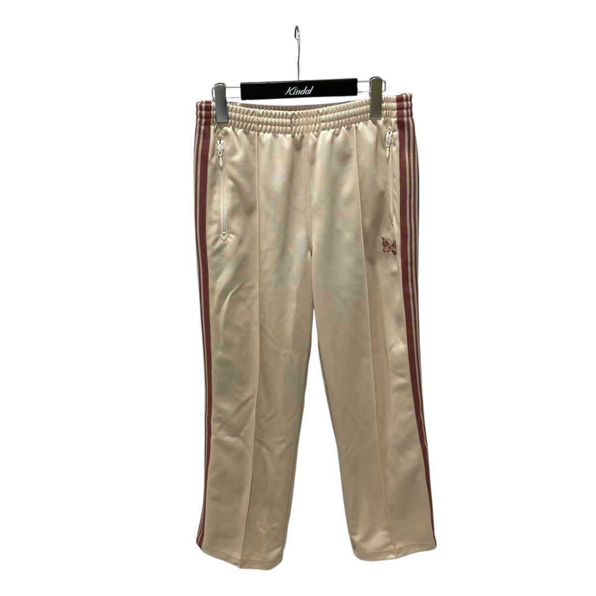 【中古】 Needles　 Track Pant Poly Smooth トラックパンツ QV307 ホワイト×ピンク サイズ：S 【200326】（ニードルズ）