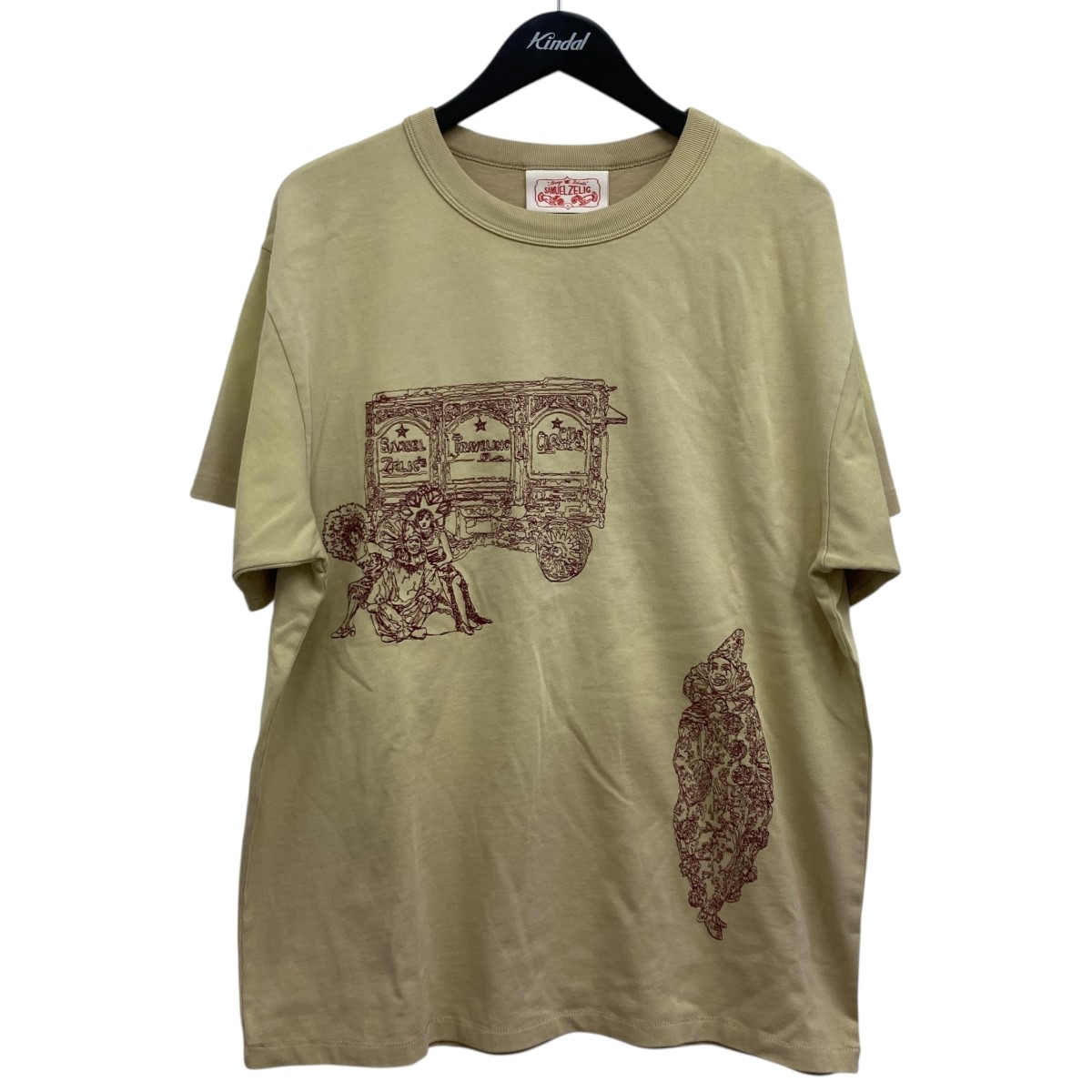 【中古】 SAMUEL ZELIG　 25SS エンブロイダリーTシャツ イエロー×ブラウン サイズ：L 【200326】（サミュエルゼリグ）