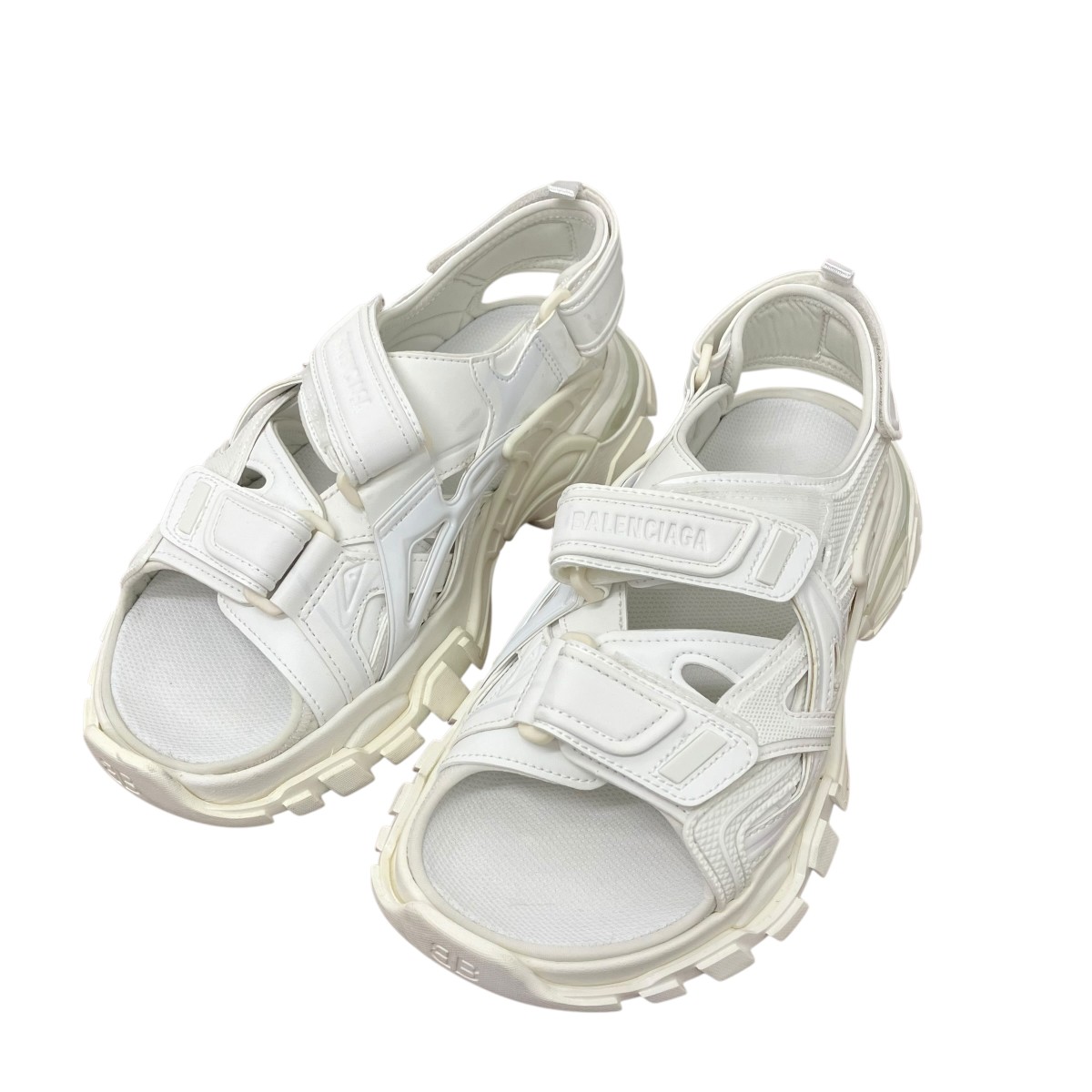 【中古】 BALENCIAGA　 トラックサンダル ホワイト サイズ：38 【200326】（バレンシアガ）