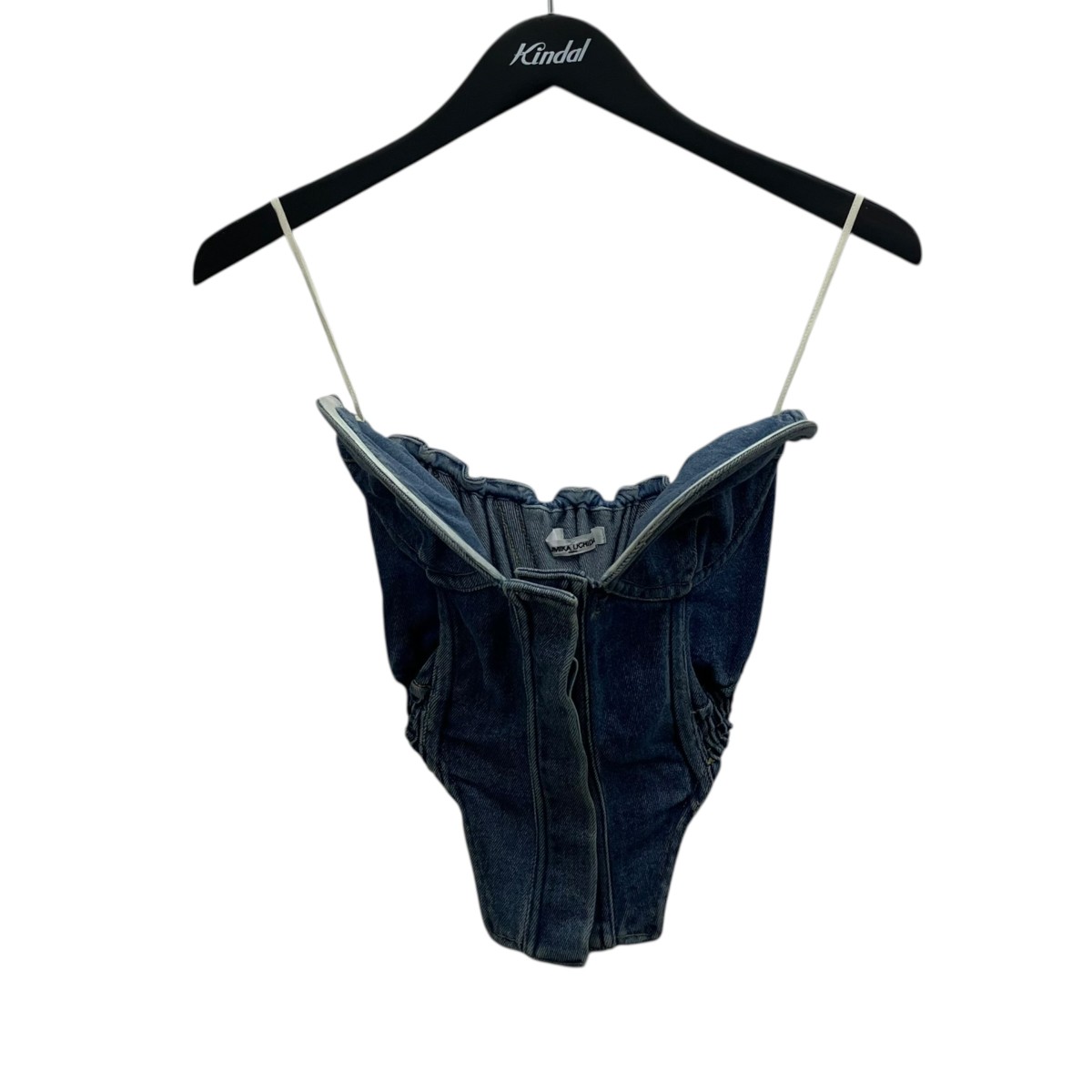 【中古】FUMIKA UCHIDA STRETCH DENIM BUSTIER ストレッチデニムビスチェ インディゴ 大いさ：36 【200326】（フミカウチダ） レディースファッション-トップス-ベスト・ジレ