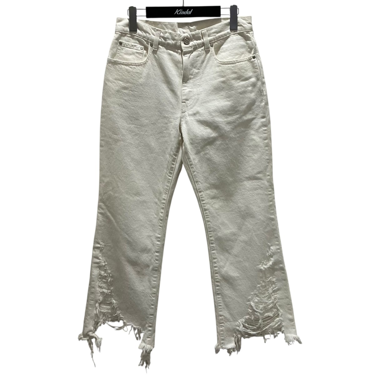 【中古】 STELLA McCARTNEY　 ダメージデニムパンツ 6D0142 ホワイト サイズ：27 【200326】（ステラマッカートニー）