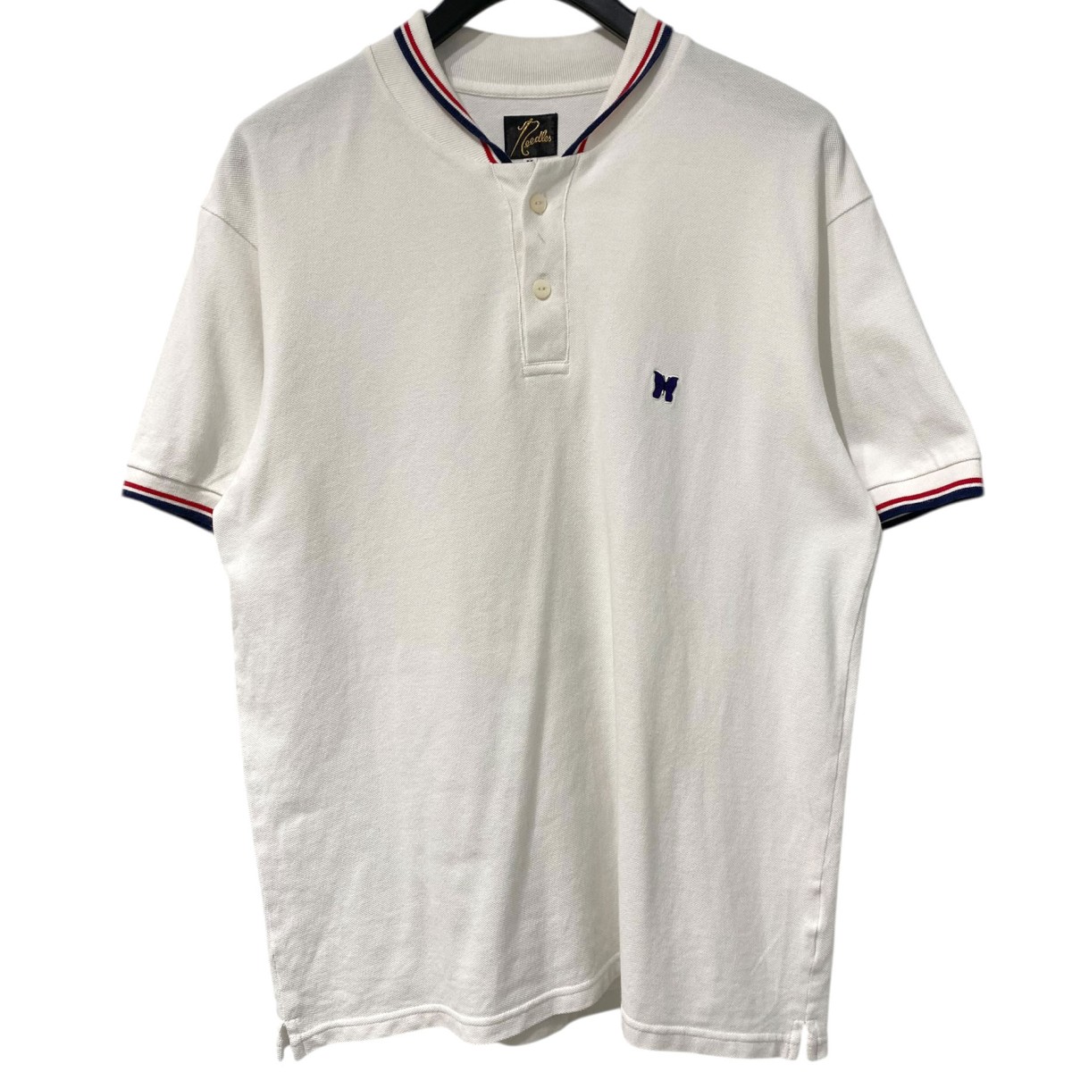 【中古】 Needles　 Shawl Collar S／S Polo Cotton Piqueショールカラーポロシャツ ホワイト サイズ：M 【200326】（ニードルズ）