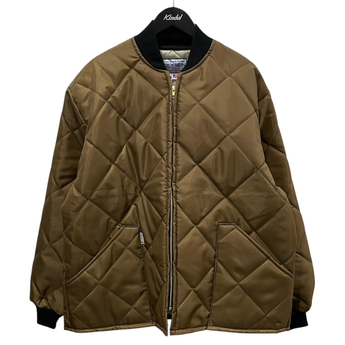 【中古】DICKSON ジップアップ中綿ジャケット 6oz Diamond Quilted Insulated Jacket 6オンス ダイヤモンド キルテッド インサレーテッド ジャケット ブラウン サイズ:L 【200326】(ディクソン)|ブランド古着のカインドオル