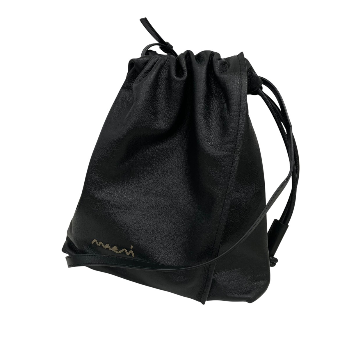 【中古】\u003cBR\u003eMARNI\u003cBR\u003eDRAWSTRING MEDIUM ショルダーバッグ SBMQ0119U0 黒いこと\u003cBR\u003e【通貨価値思いなおす】