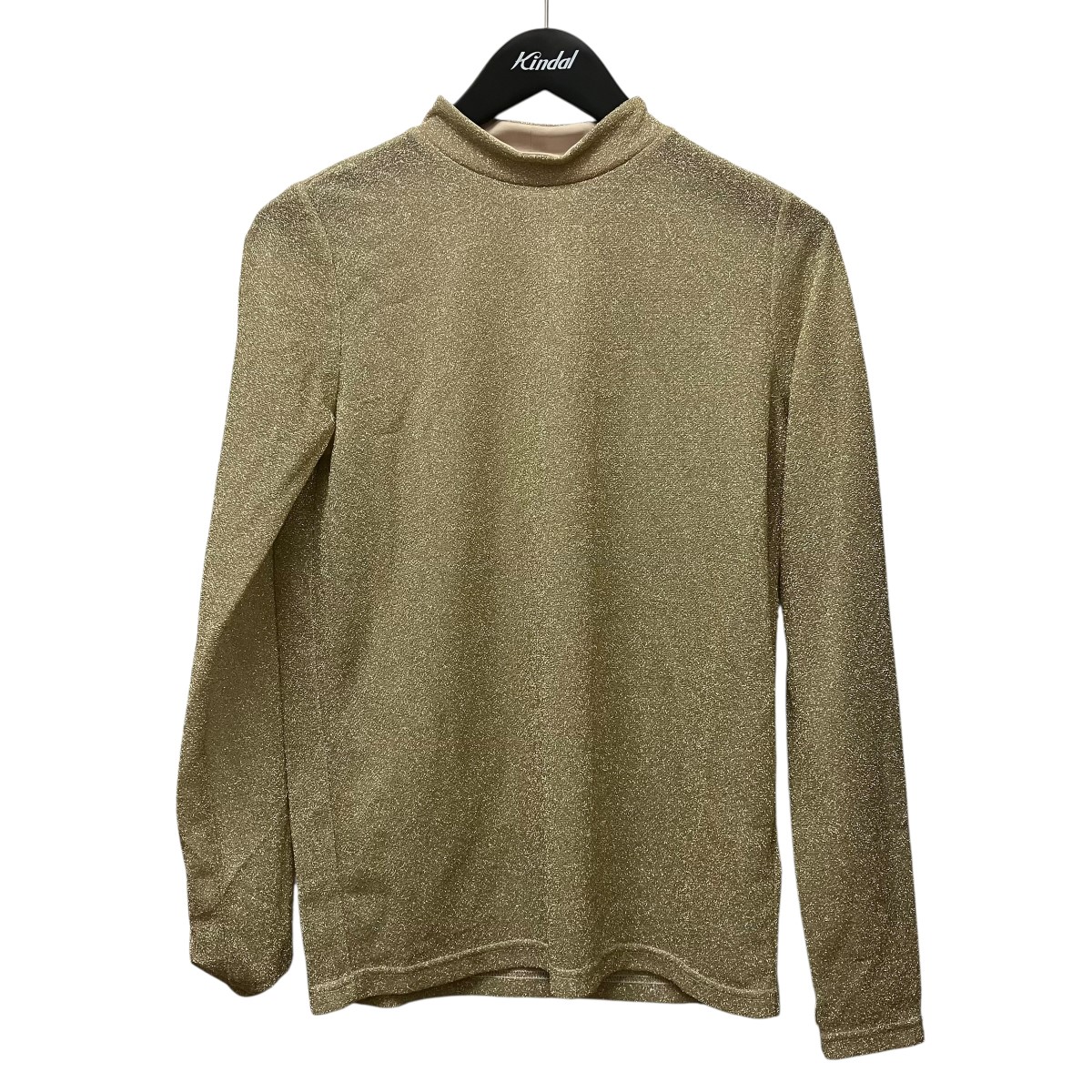 【中古】 AMERI　 ラメハイネックカットソー ゴールド サイズ：不明 【200326】（アメリ）