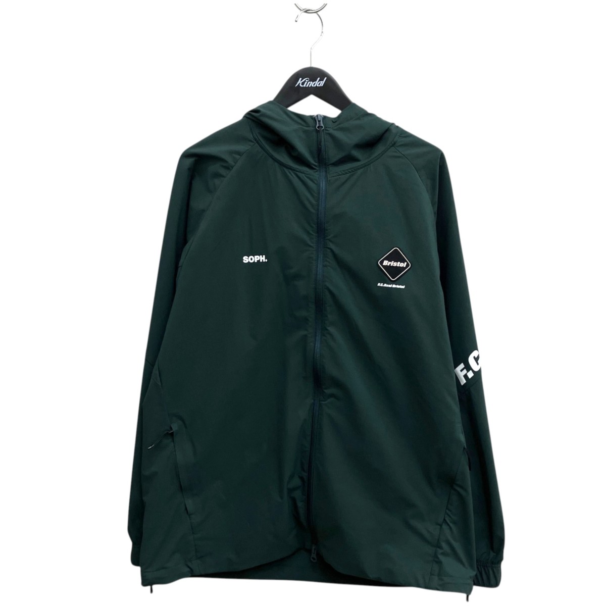 【中古】 F．C．R．B．　 4WAY STRETCH VENTILATION ANTHEM JACKET ナイロンジャケット FCRB-250036 グリーン サイズ：XL 【210326】（エフシーアールビー）
