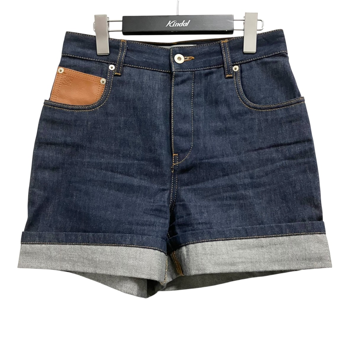 【中古】 LOEWE ハーフパンツ S359Y13X46 インディゴ サイズ:36 【210326】(ロエベ)