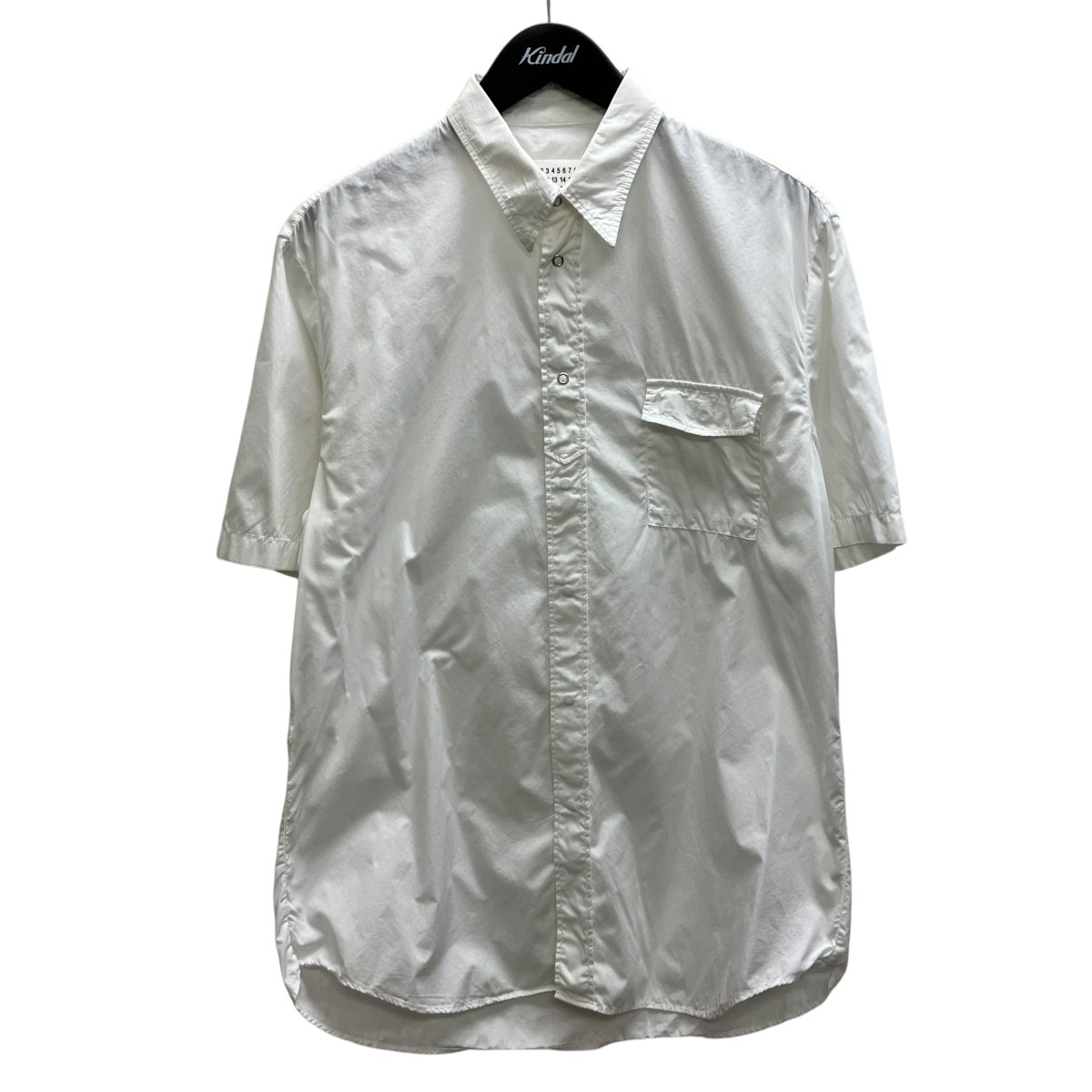 【中古】 Maison Margiela　 半袖シャツ S30DL0354 ホワイト サイズ：40 【210326】（メゾンマルジェラ）