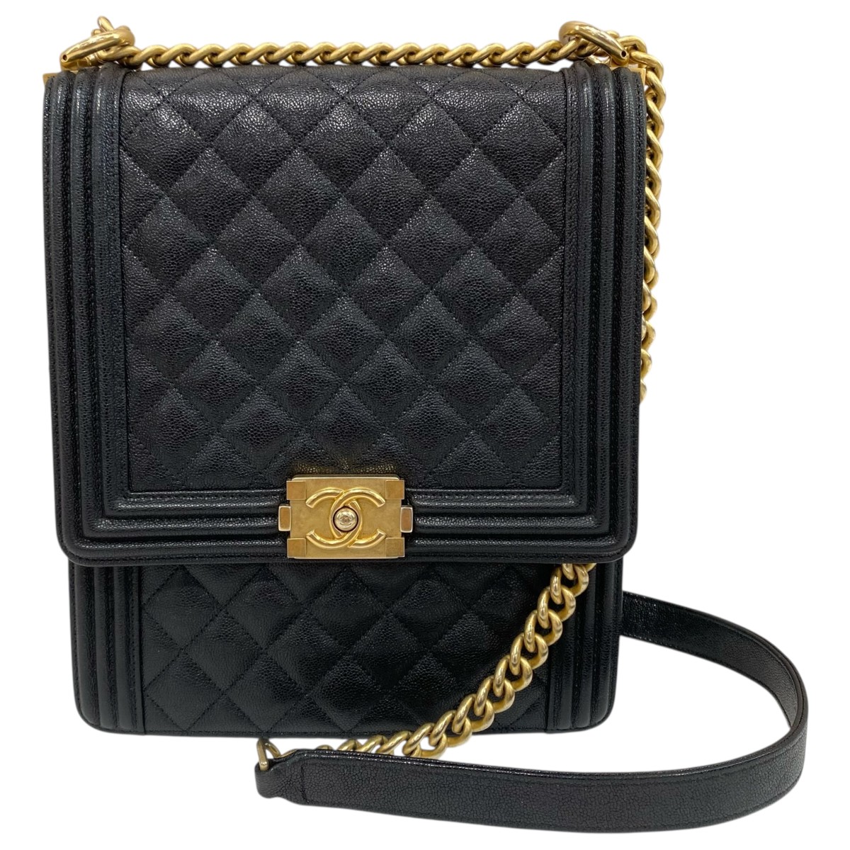 【中古】\u003cBR\u003eCHANEL\u003cBR\u003e男の子シャネル チェーン店ショルダーバッグ 黒いこと\u003cBR\u003e【通貨価値思いなおす】