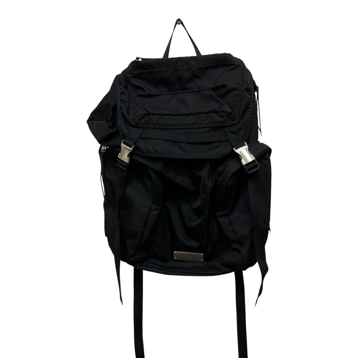 【中古】 UNDERCOVERISM　 ロゴプレート ナイロンバックパック リュック UCA4B01-01 ブラック 【210326】（アンダーカバーイズム）