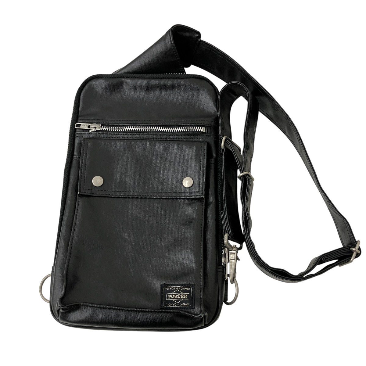 【中古】 PORTER　 フリースタイル ショルダーバッグ ブラック 【210326】（ポーター）
