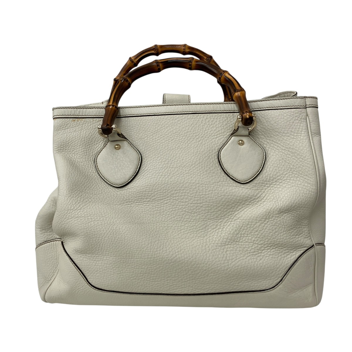 【中古】 GUCCI ダイアナバンブートート ハンドバッグ 282317 アイボリー 【210326】(グッチ)