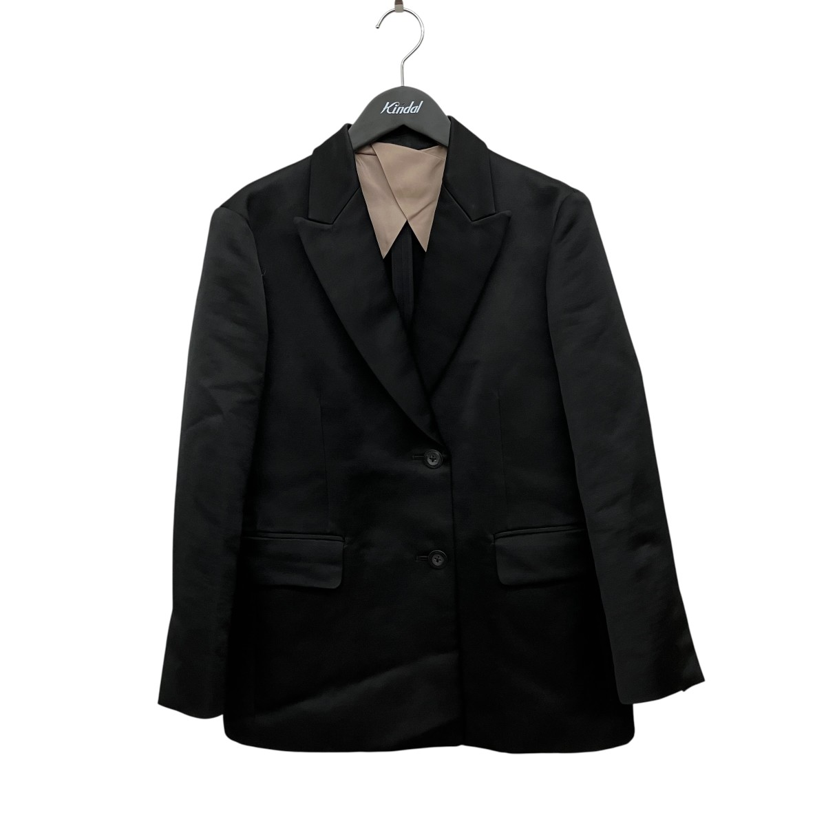 【中古】 BACCA　 ウールサキソニー ノーカラー ジャケット 35-07-24-07151 ブラック サイズ：34 【210326】（バッカ）