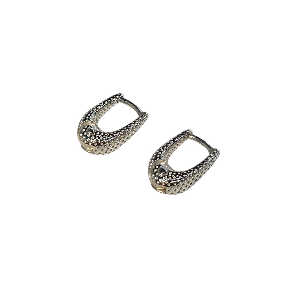 【中古】R．ALAGAN TINY DOT THIN HOOPS ピアス しろがね色 【210326】（ララガン）