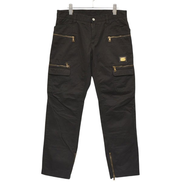 【中古】DOLCE ＆ GABBANA ジップポケットカーゴパンツ GZB0MT／FU6JA 黒いこと 大きさ：46 【210326】（ドルチェアンドガッバーナ）
