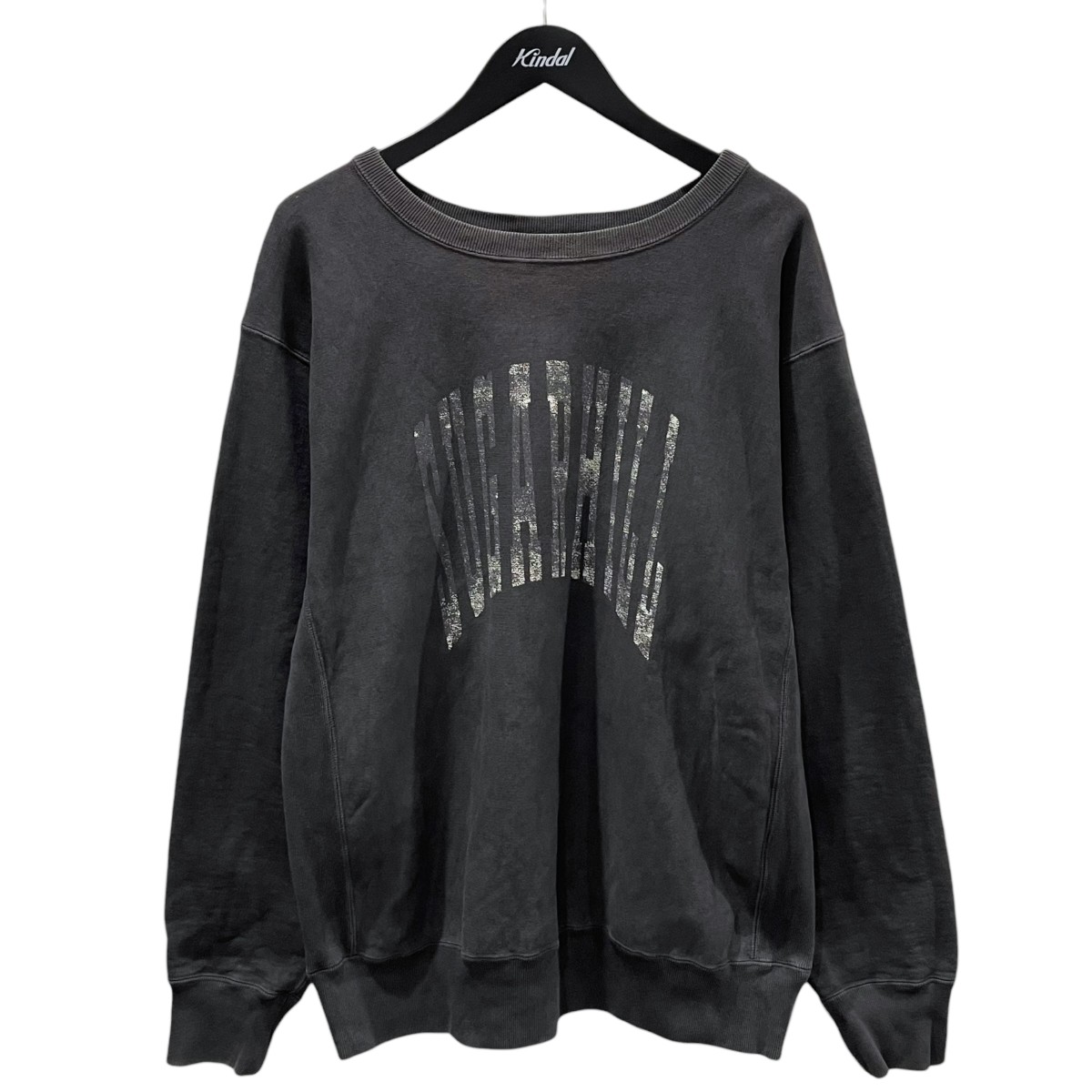 【中古】\u003cBR\u003eSUGARHILL\u003cBR\u003e23AW 産業スウェットトレーナー COLLEGE PRINT SWEAT SHIRT カレッジプリントスウェットシャツ 23AWCS02 薄墨色 大きさ：2\u003cBR\u003e【通貨価値思いなおす】