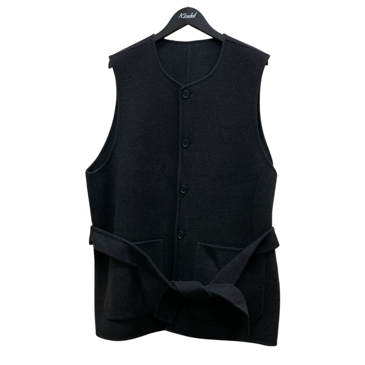 【中古】 FOLL　 sp160s soft rever wardrobe vest ウールベスト 25011684000530 ダークグレー サイズ：FREE 【210326】（フォル） 19,712円