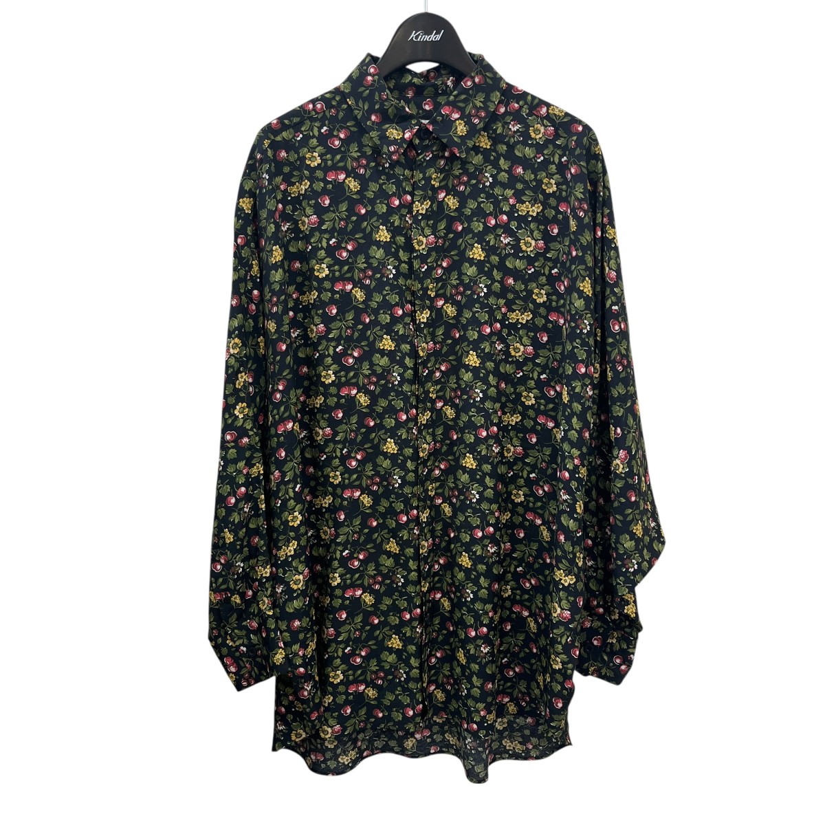 【中古】 RHC Ron Herman×UNION LAUNCH　 Liberty dolman shirts 総柄シャツ 4010700217 ブラック×グリーン サイズ：FREE 【220326】（ロンハーマン×ユニオンランチ）