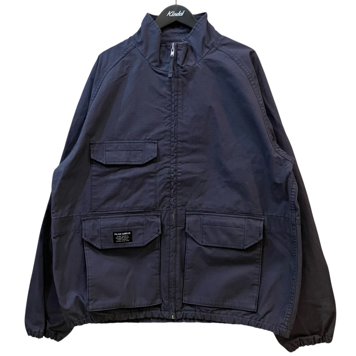【中古】 PALACE　 「RN RIPSTOP JACKET」 ジップアップミリタリージャケット ネイビー サイズ：XL 【220326】（パレス）