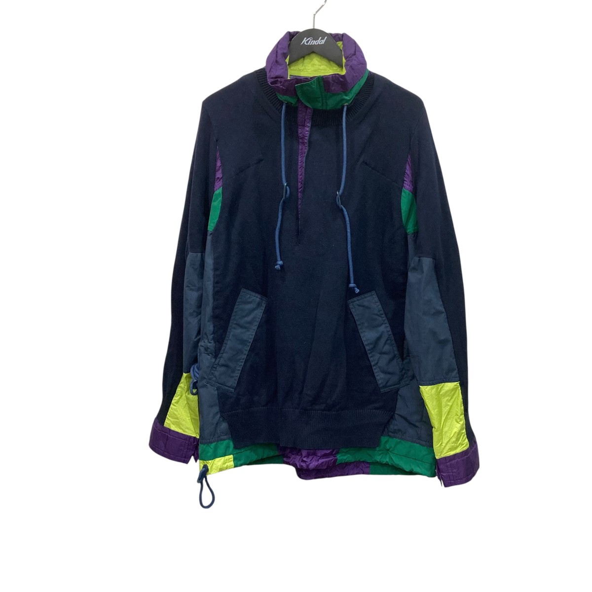【中古】 sacai　 ナイロンジャケット 17-01251M ネイビー×パープル サイズ：3 【220326】（サカイ）