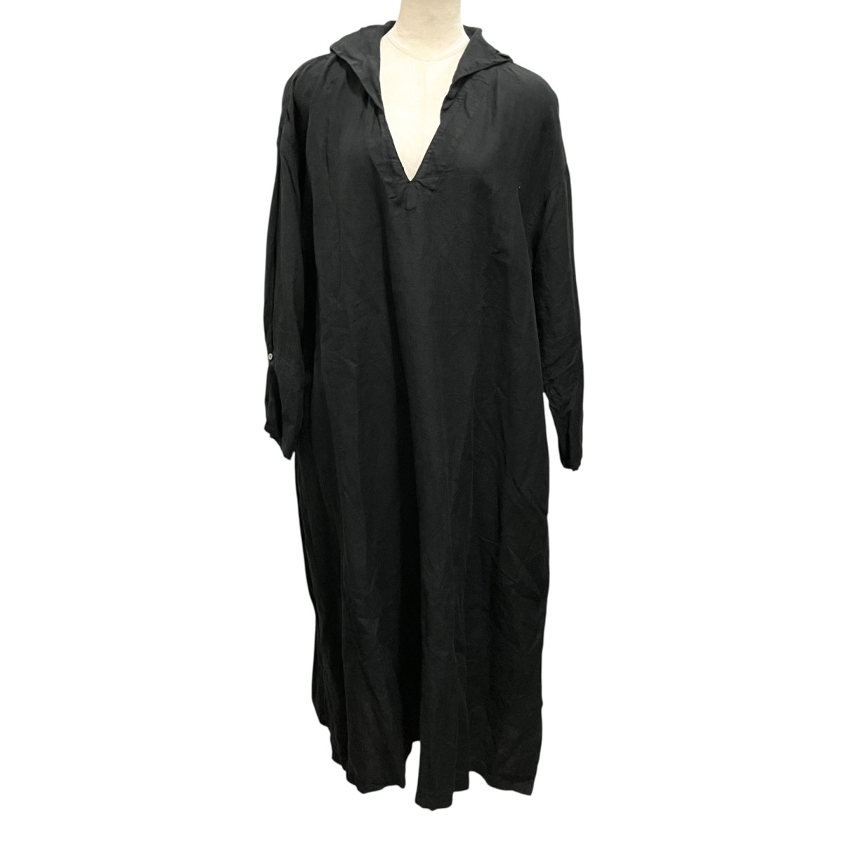 【中古】 nest Robe　 リネンワンピース 01221 1136 ブラック サイズ：F 【220326】（ネストローブ） 11,240円