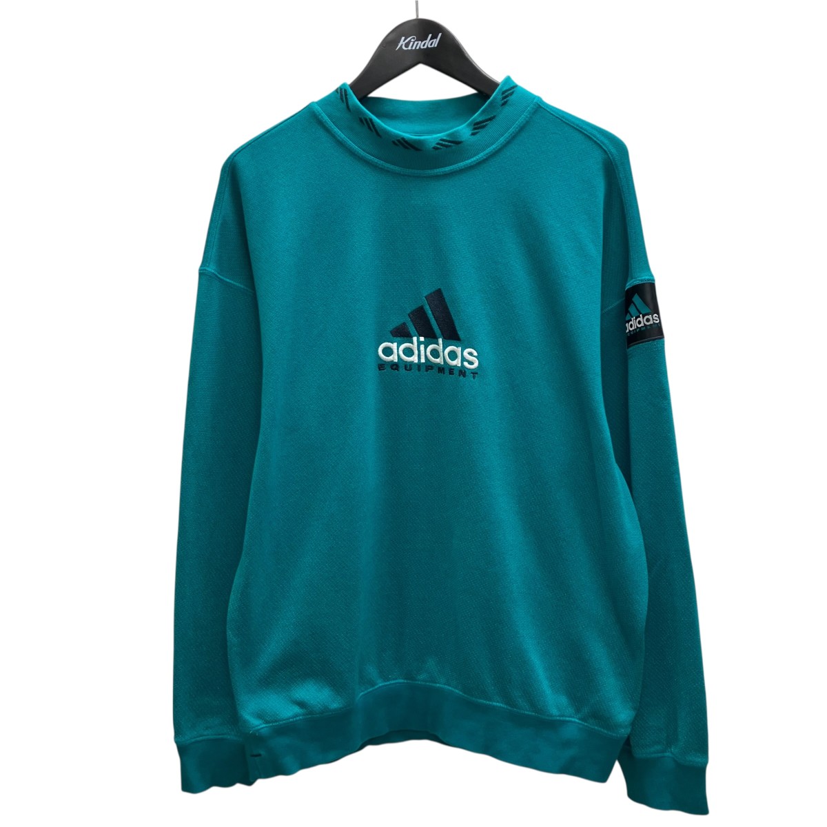 【中古】 adidas　 EQT REFLECT CREW 長袖カットソー グリーン×ブラック サイズ：M 【220326】（アディダス）