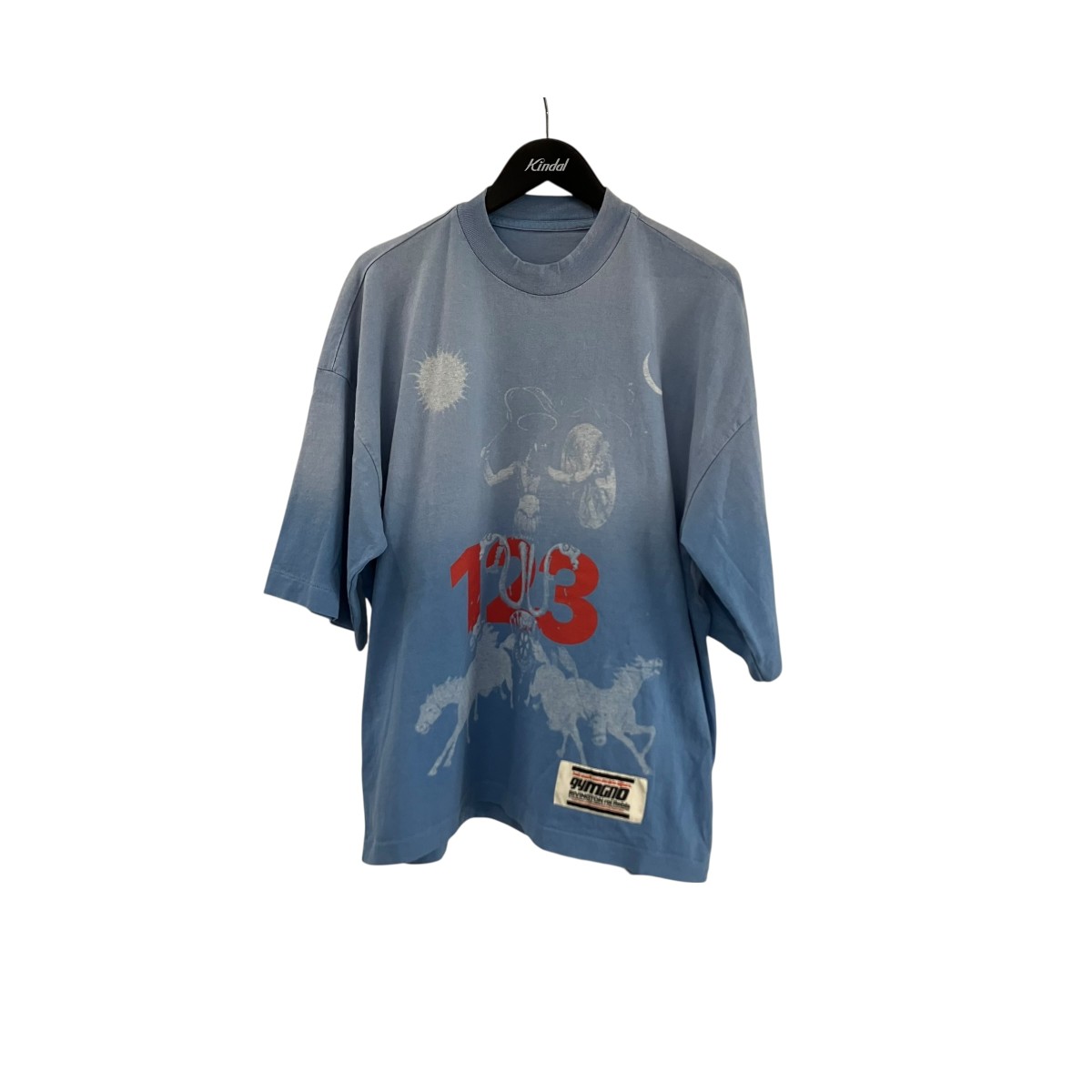 【中古】 RRR123 RIVINGTON roi Rebi　 ABRAXAS TEE 半袖Tシャツ ブルー サイズ：FREE 【220326】（リヴィントン ロイ レビス）