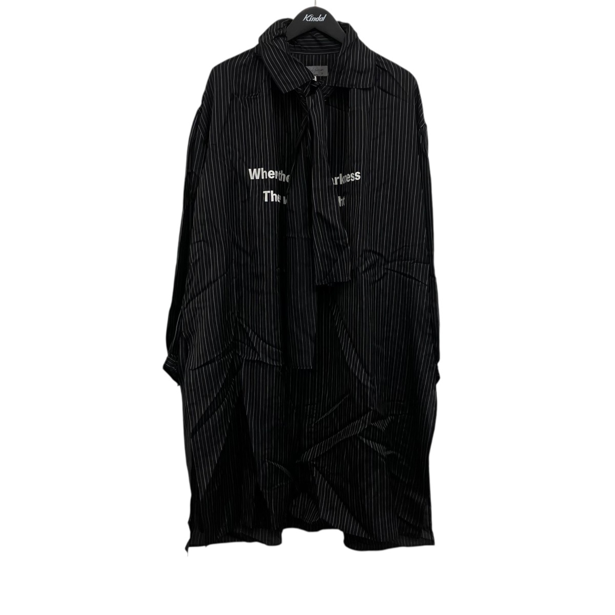 【中古】\u003cBR\u003eYohji Yamamoto pour homme\u003cBR\u003eMESSAGE SCARF BLOUSE メッセージストールブラウス 黒いこと×白いこと 大きさ：2\u003cBR\u003e【通貨価値思いなおす】