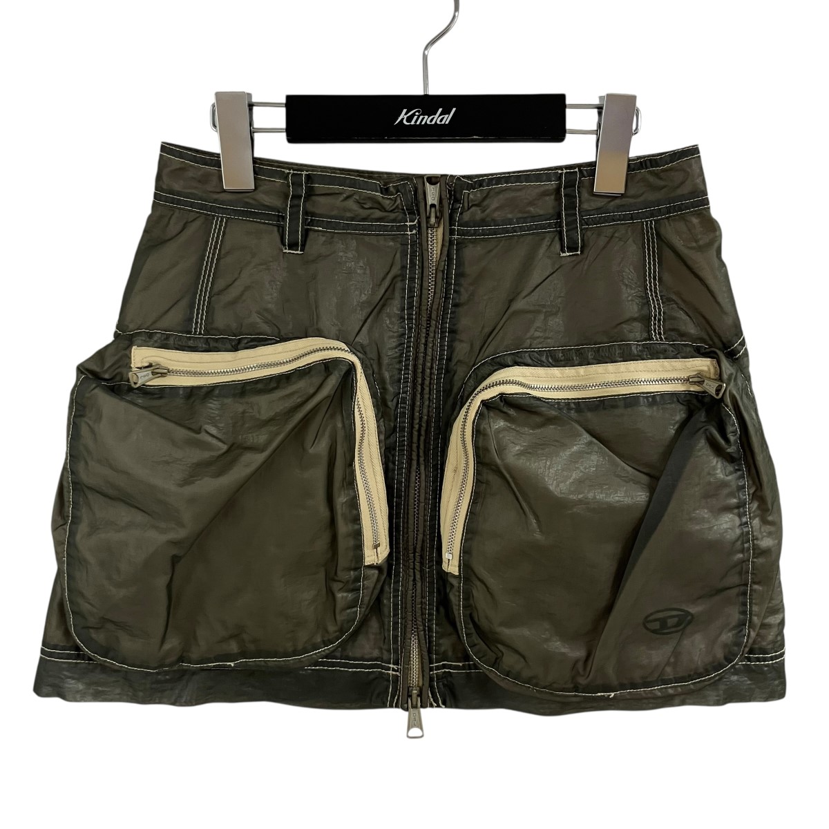 【中古】 DIESEL　 巻きスカート カーキ サイズ：28 【220326】（ディーゼル）