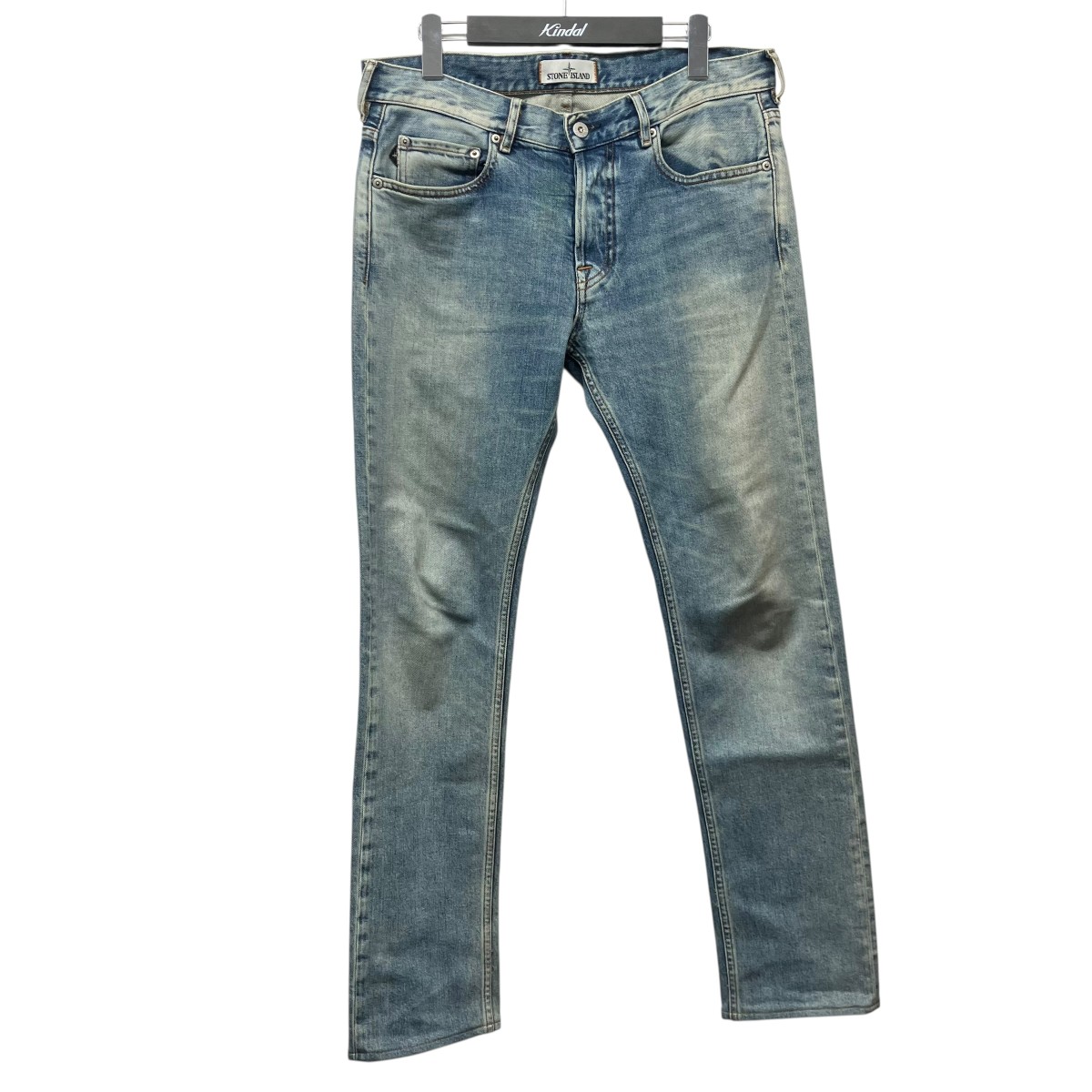 【中古】 STONE ISLAND　 Slim Fit Light Wash Jeans スリムフィットウォッシュデニムパンツ 6415J1BG5 インディゴ サイズ：30×34 【220326】（ストーンアイランド）